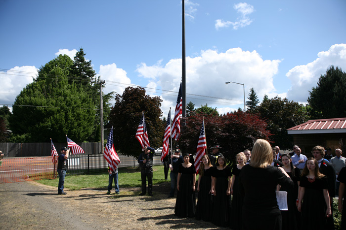 Memorial Day flag raising